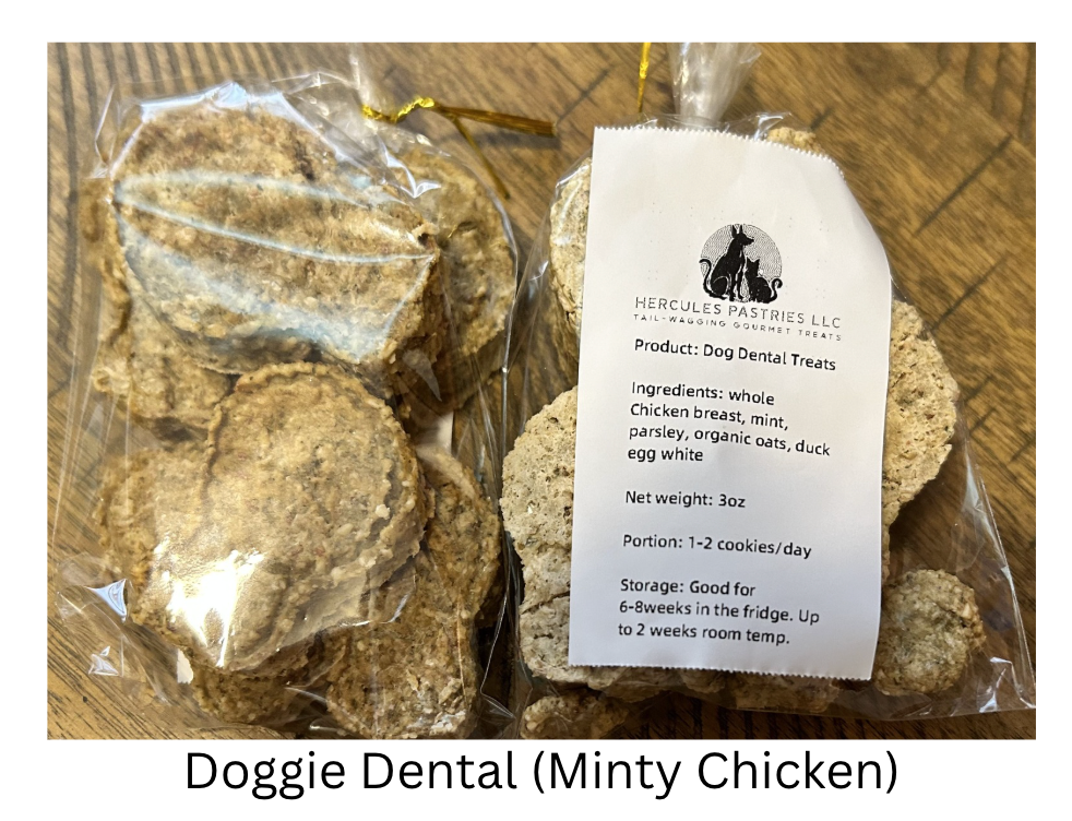 *Doggie Dental: Minty Chicken Treats (3oz)