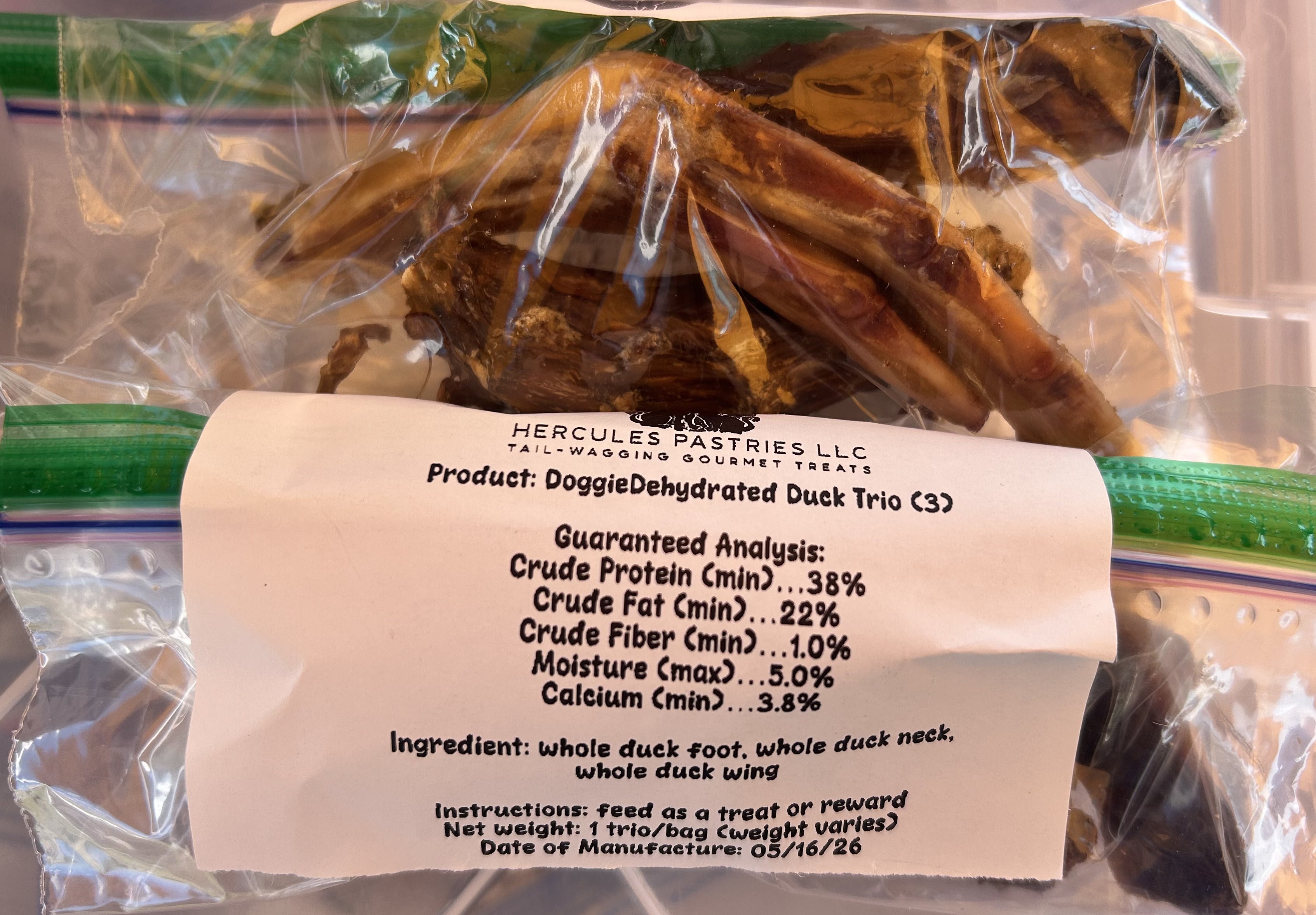 *Doggie Dehydrated Duck Trio Sampler (3)