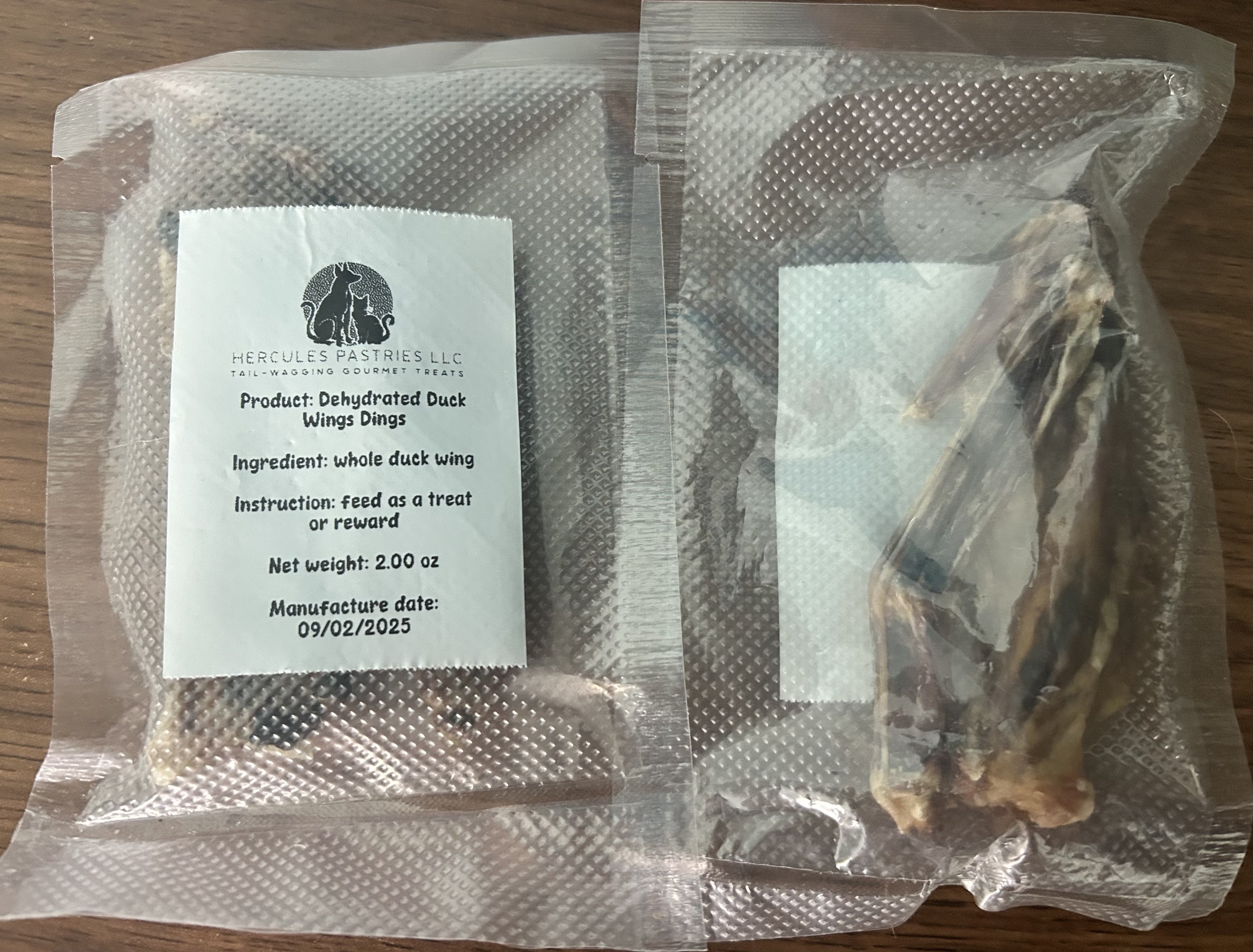 *Doggie Dehydrated Duck Wings (2)