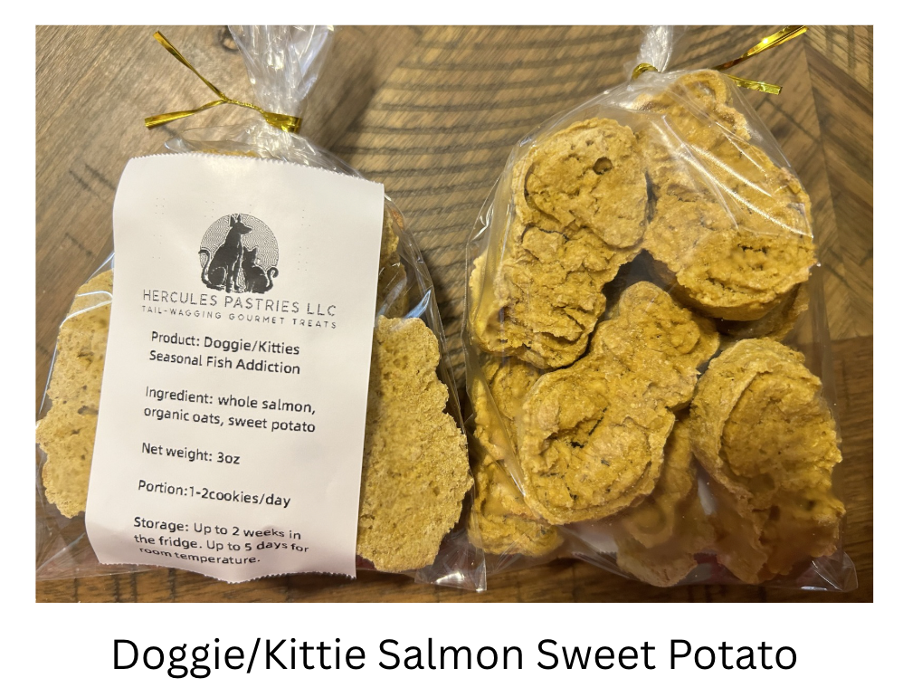 *Kittie/Doggie Salmon Sweet Potato Treats (3oz)